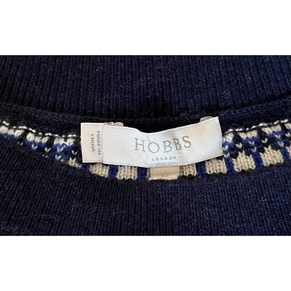 Hobbs London Greta Fair Isle Sweater Blue M - Picture 7 of 7